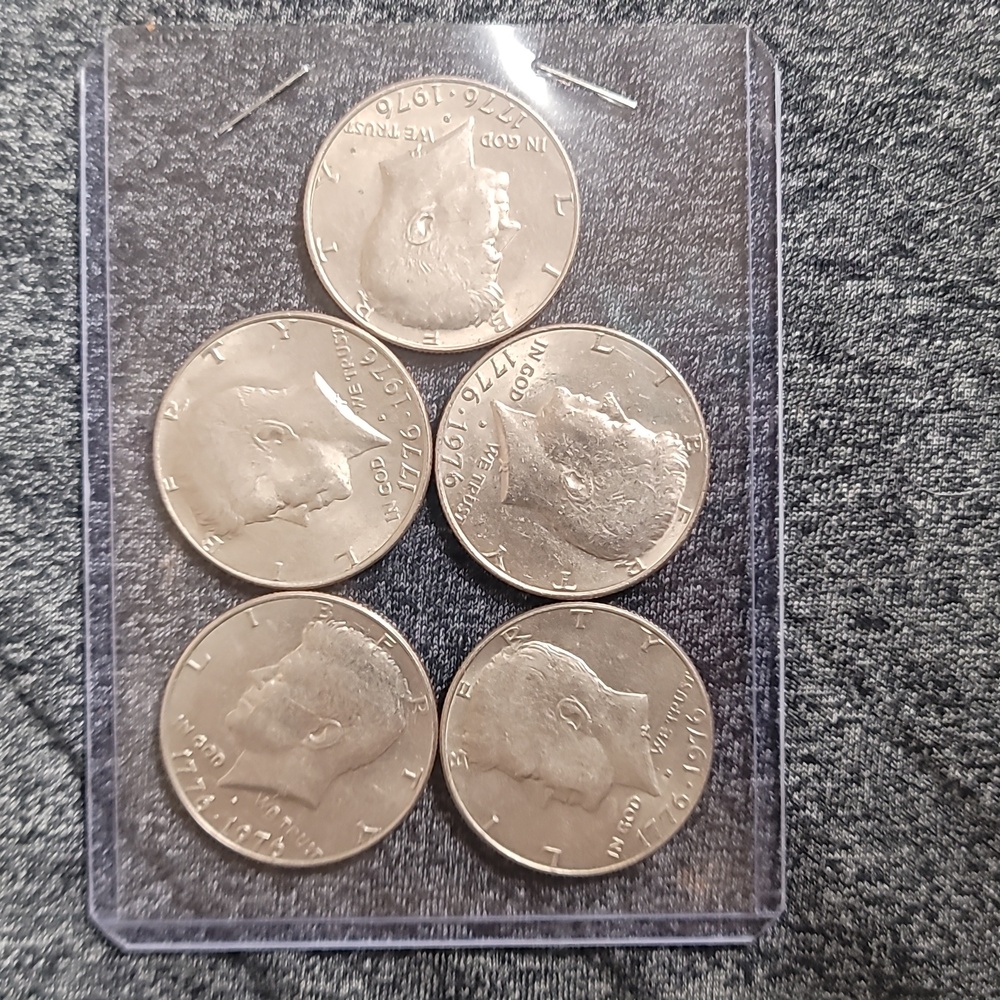 1776-1976 Bicentennial half dollar set of 5